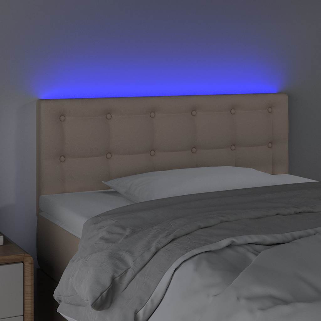 LED uzglavlje boja cappuccina 80 x 5 x 78/88 cm od umjetne kože