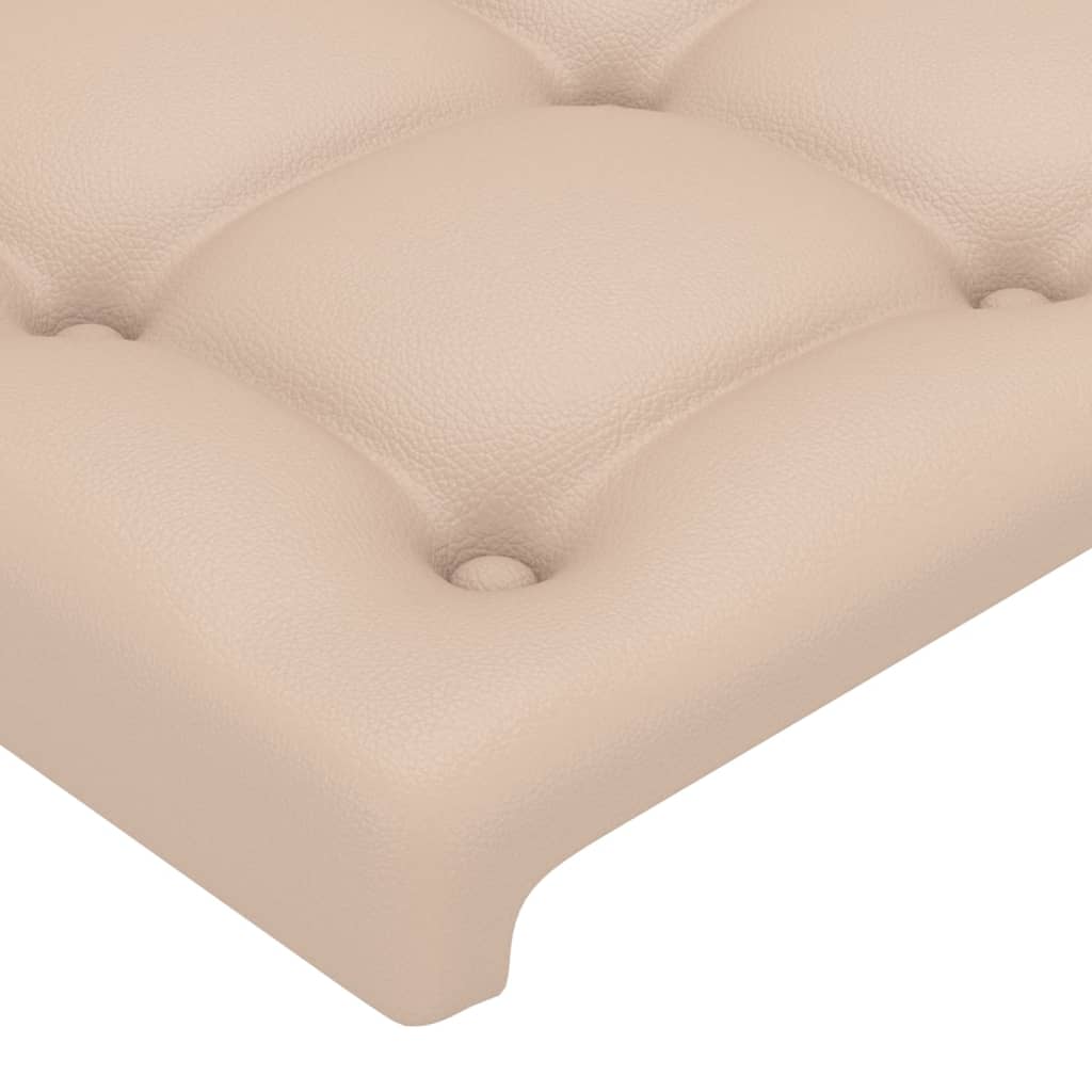 LED uzglavlje boja cappuccina 100 x 5 x 78/88cm od umjetne kože