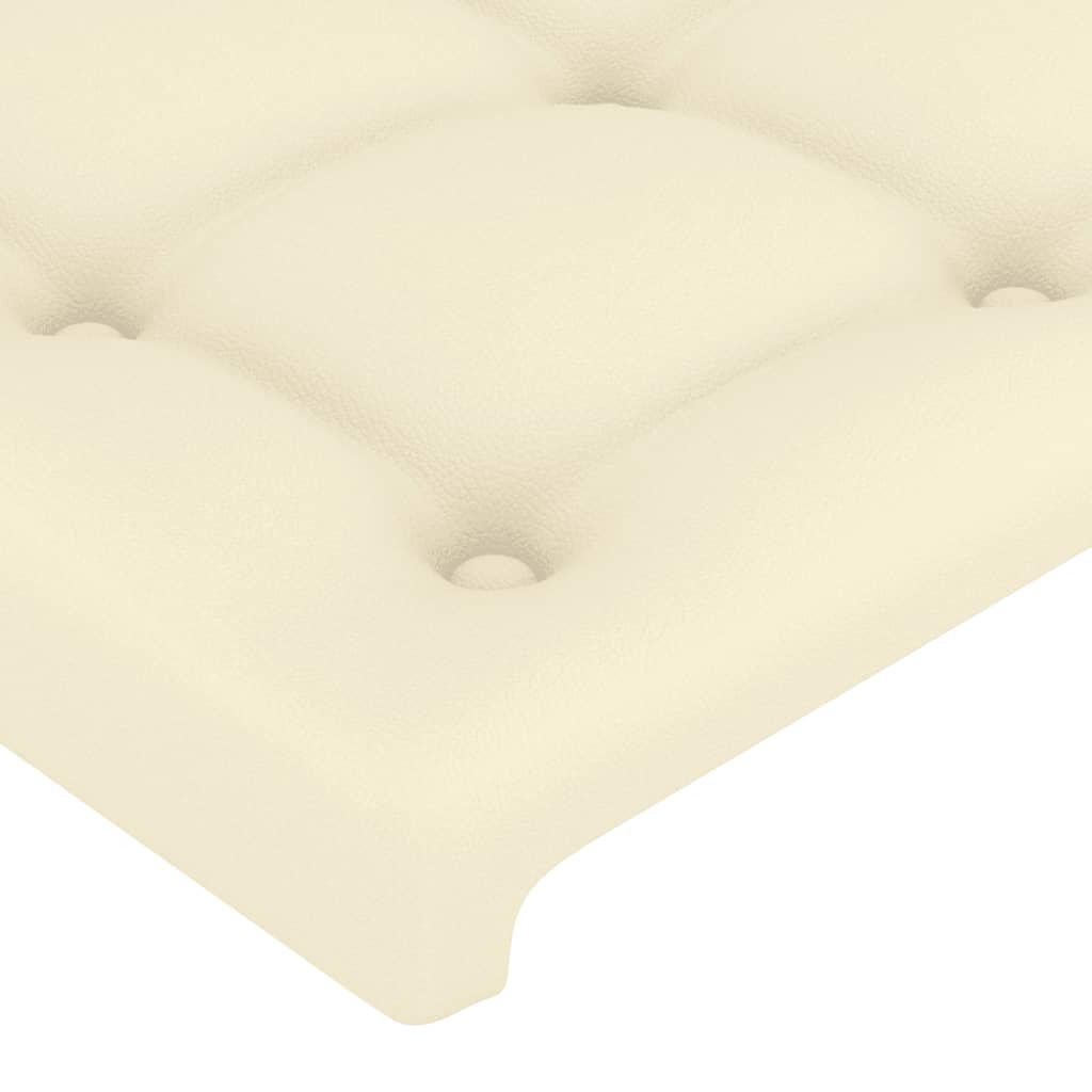 LED uzglavlje krem 180 x 5 x 78/88 cm od umjetne kože