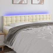 LED uzglavlje krem 180 x 5 x 78/88 cm od umjetne kože