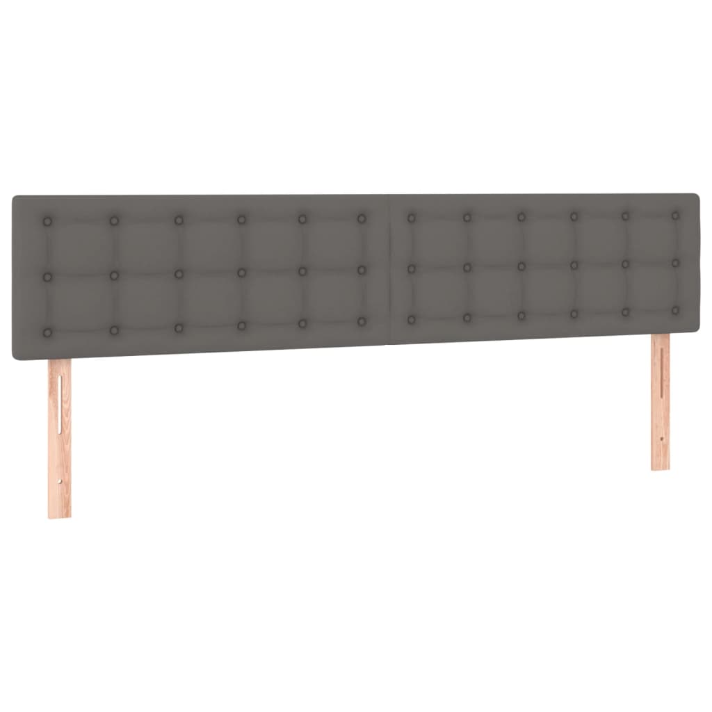 LED uzglavlje sivo 180 x 5 x 78/88 cm od umjetne kože