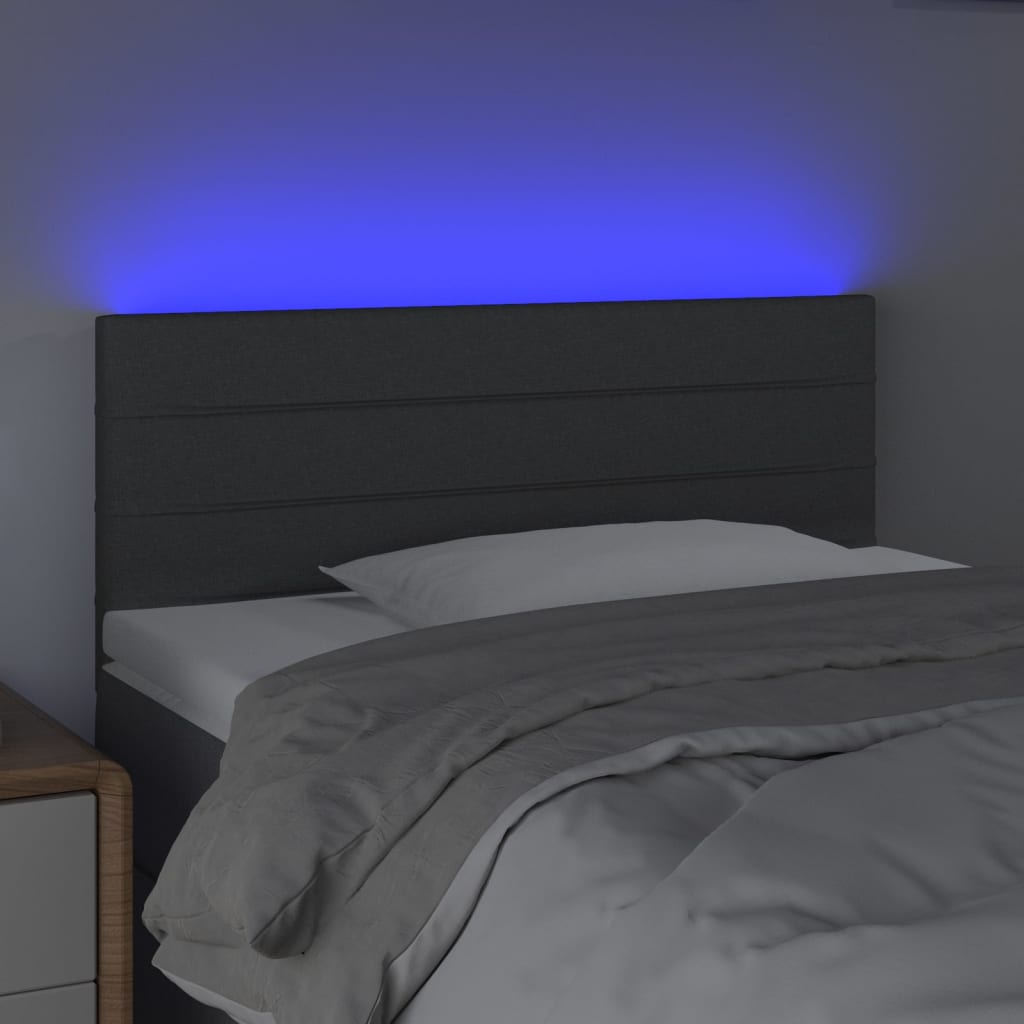 LED uzglavlje tamnosivo 90x5x78/88 cm od tkanine