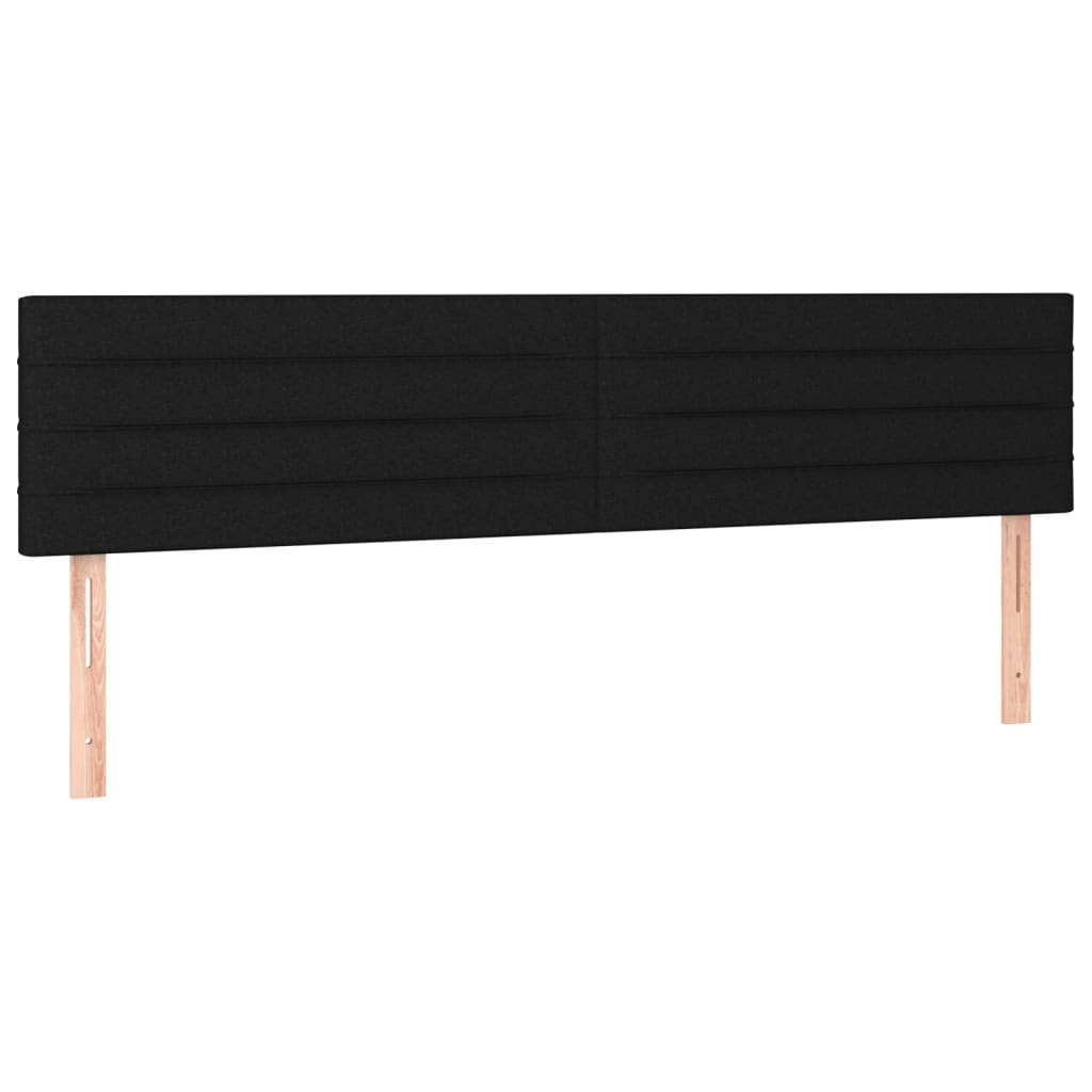 LED uzglavlje crno 180x5x78/88 cm od tkanine