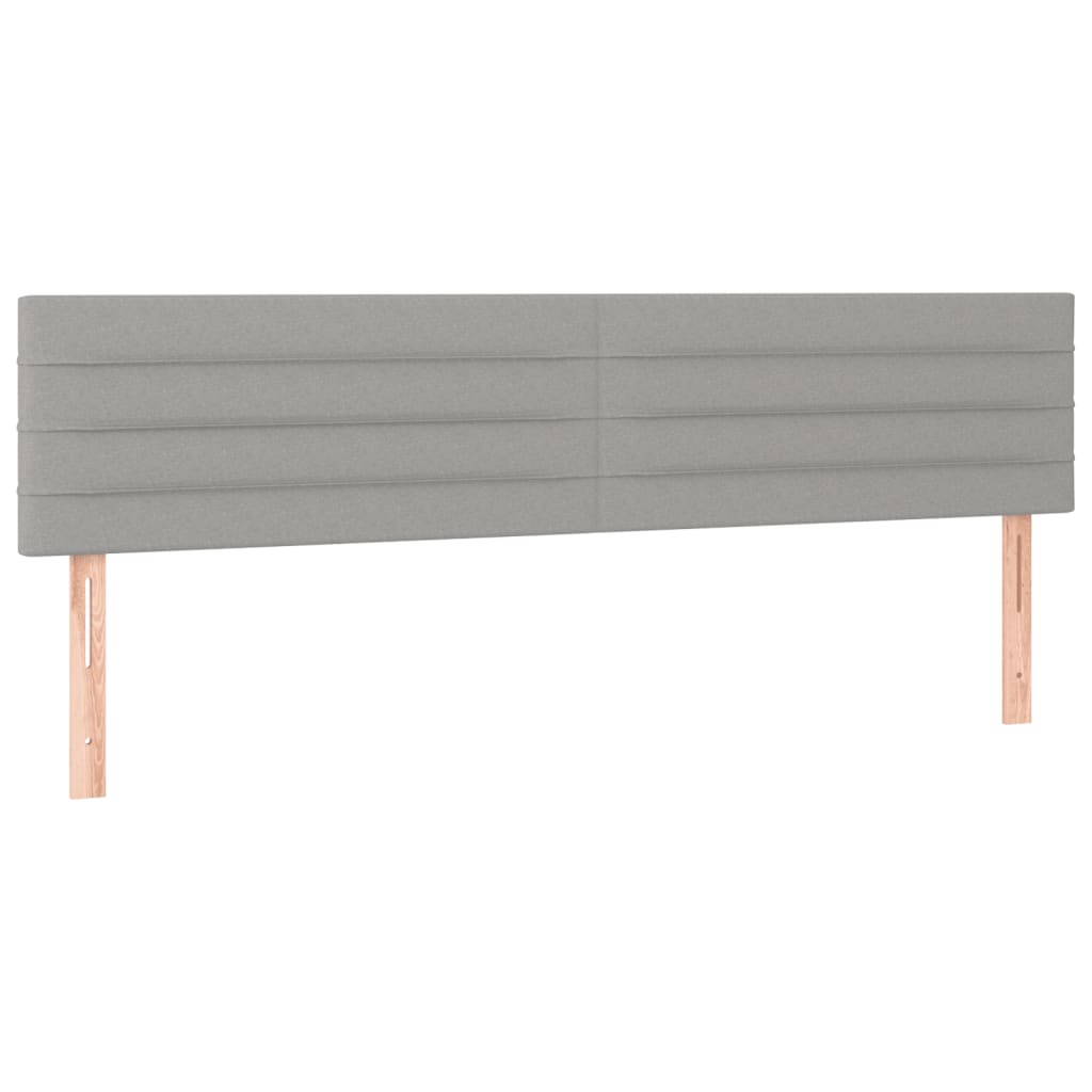 LED uzglavlje svjetlosivo 200x5x78/88 cm od tkanine