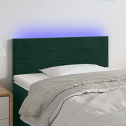 LED uzglavlje tamnozeleno 90x5x78/88 cm baršunasto
