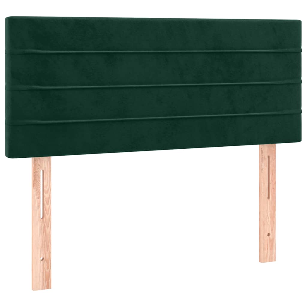 LED uzglavlje tamnozeleno 100x5x78/88 cm baršunasto