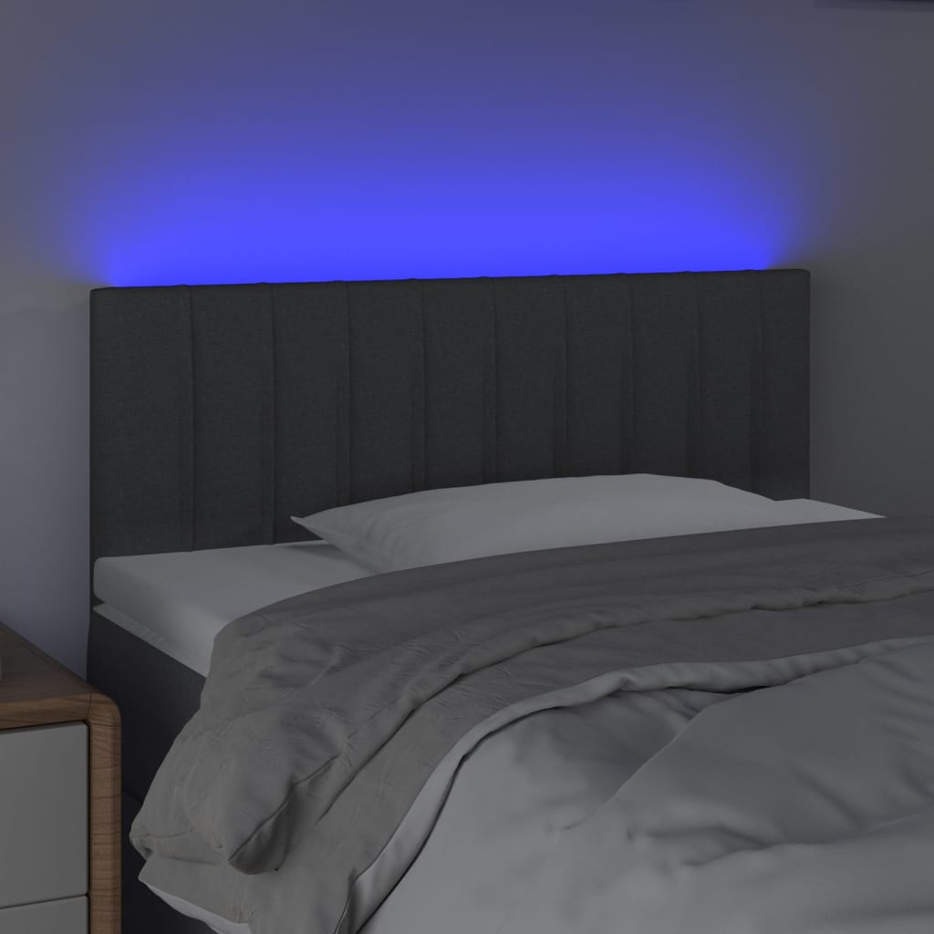 LED uzglavlje tamnosivo 80 x 5 x 78/88 cm od tkanine