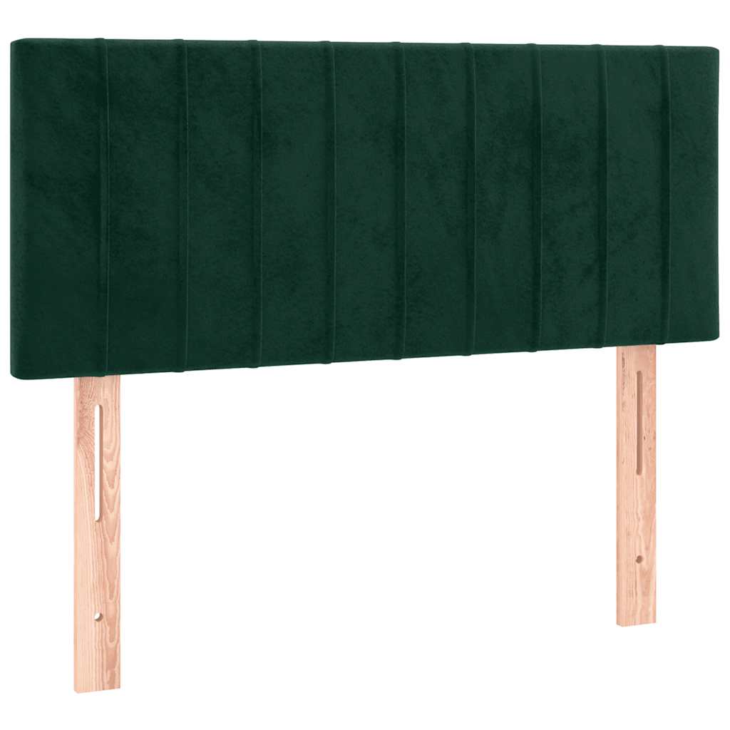 LED uzglavlje tamnozeleno 90x5x78/88 cm baršunasto