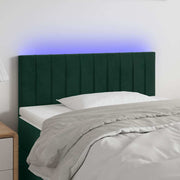 LED uzglavlje tamnozeleno 90x5x78/88 cm baršunasto