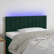 LED uzglavlje tamnozeleno 100x5x78/88 cm baršunasto