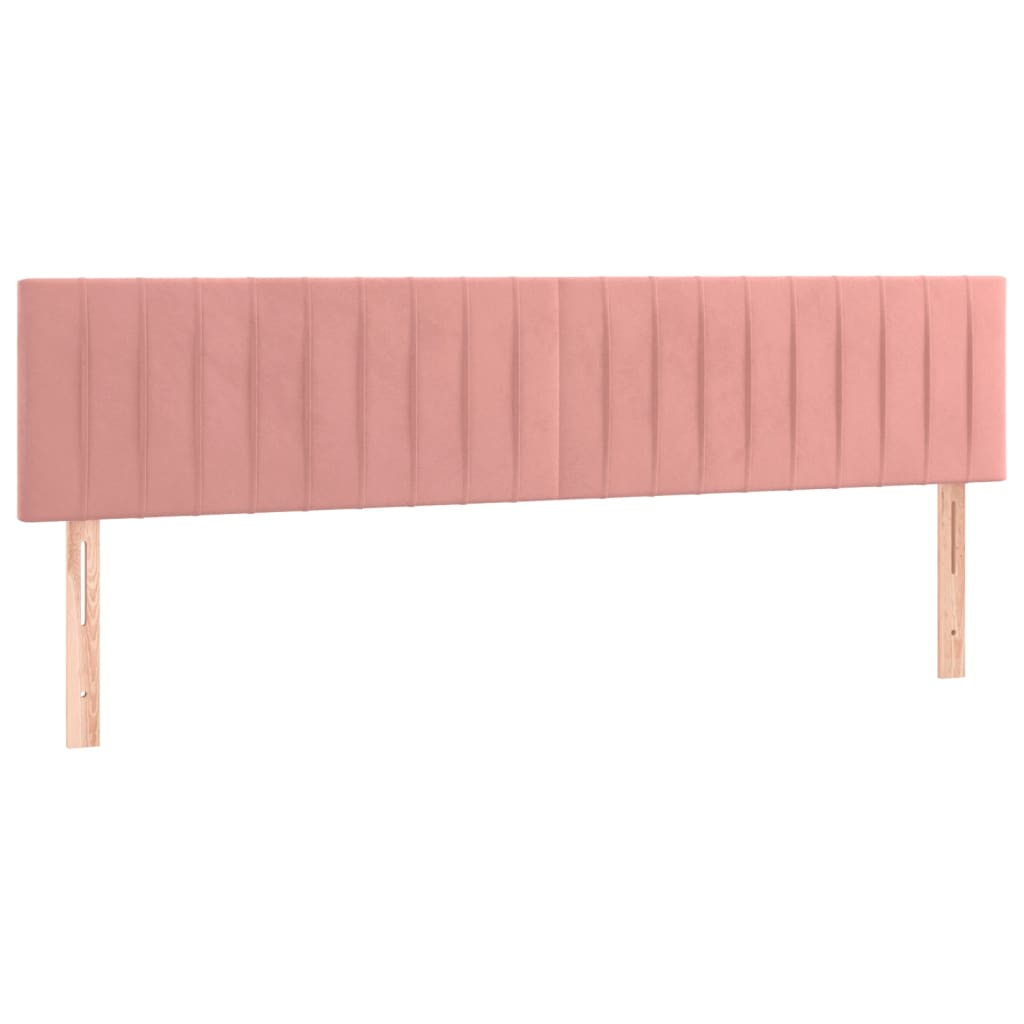 LED uzglavlje ružičasto 160x5x78/88 cm baršunasto
