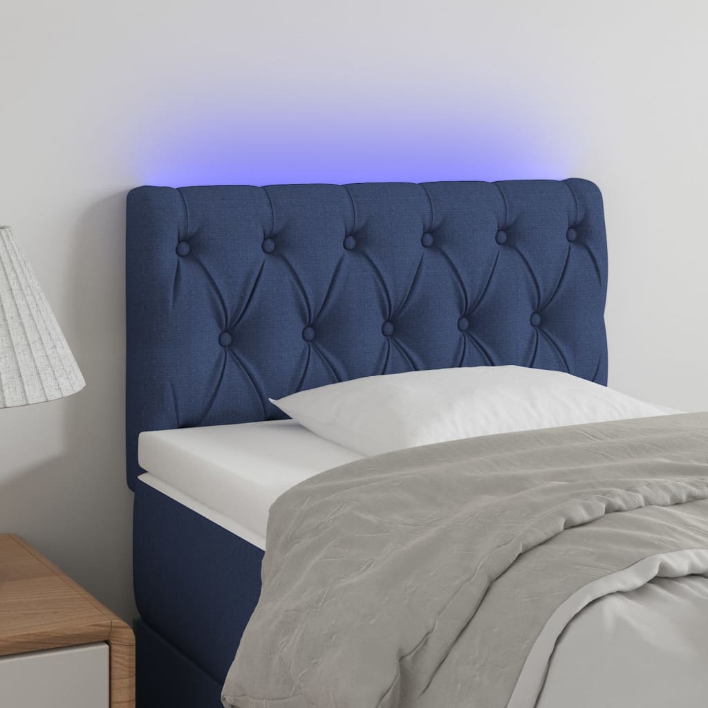 LED uzglavlje plavo 80 x 7 x 78/88 cm od tkanine