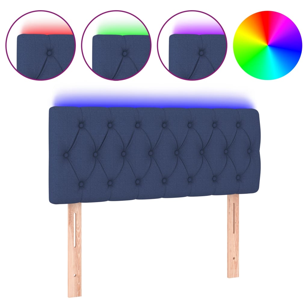 LED uzglavlje plavo 90 x 7 x 78/88 cm od tkanine