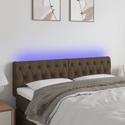 LED uzglavlje tamnosmeđe 160 x 7 x 78/88 cm od tkanine