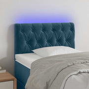 LED uzglavlje tamnoplavo 80x7x78/88 cm baršunasto