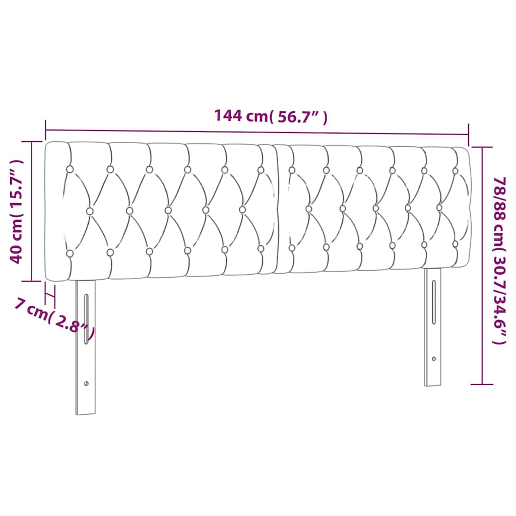LED uzglavlje tamnozeleno 144x7x78/88 cm baršunasto