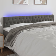 LED uzglavlje tamnosivo 180x7x78/88 cm baršunasto