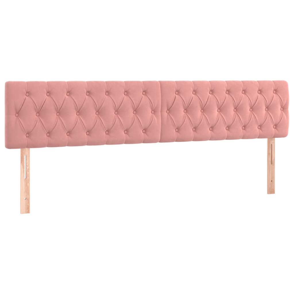 LED uzglavlje ružičasto 200x7x78/88 cm baršunasto