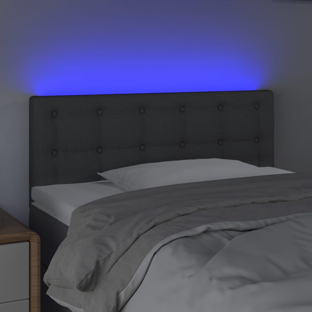LED uzglavlje tamnosivo 90x5x78/88 cm od tkanine
