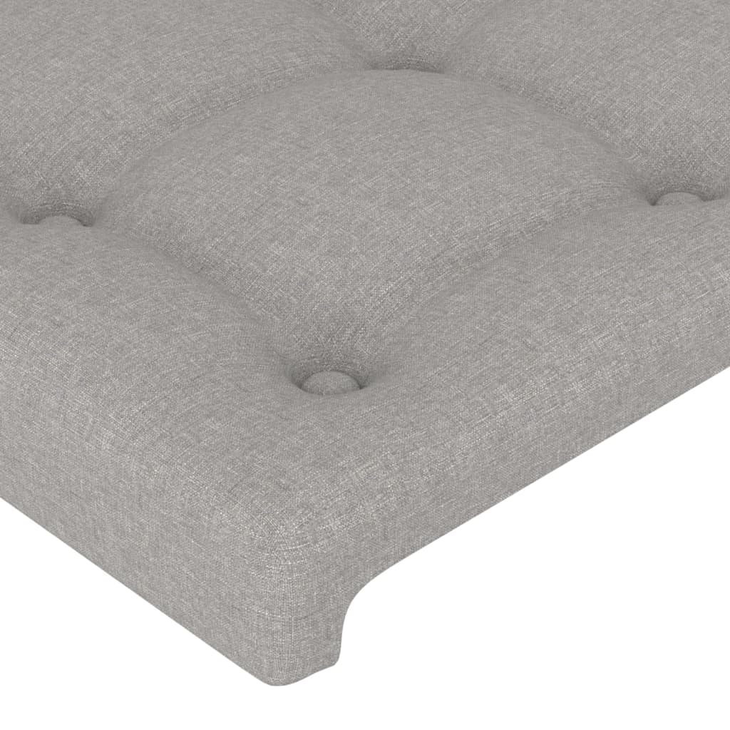 LED uzglavlje svjetlosivo 100x5x78/88 cm od tkanine