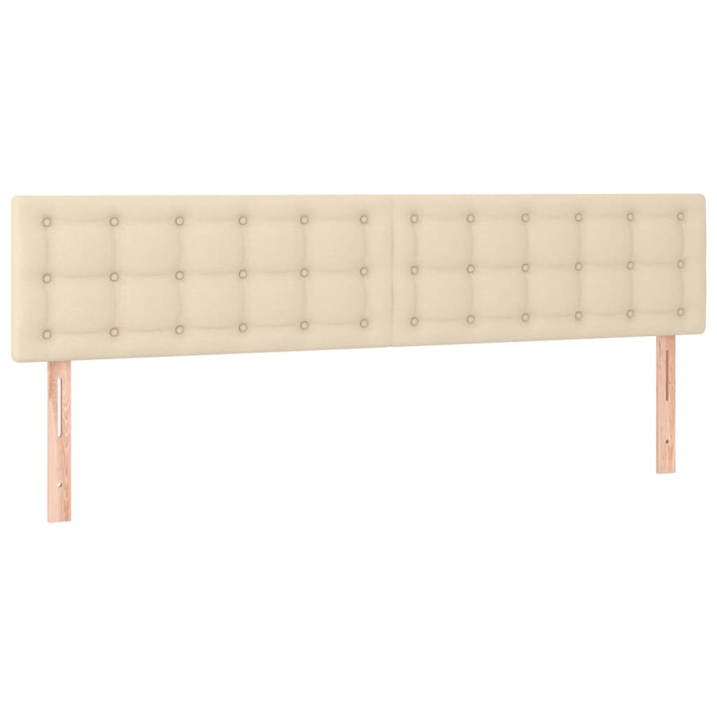 LED uzglavlje krem 160x5x78/88 cm od tkanine