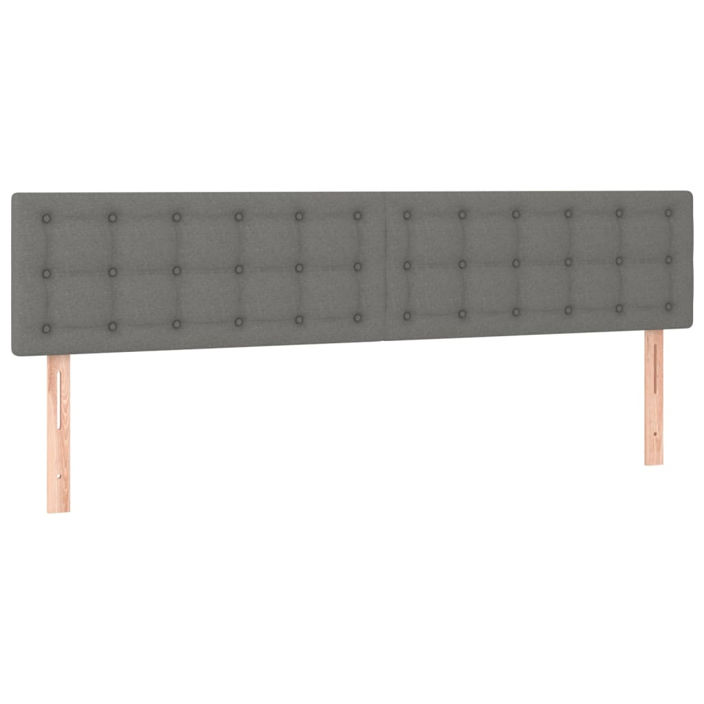 LED uzglavlje tamnosivo 200x5x78/88 cm od tkanine