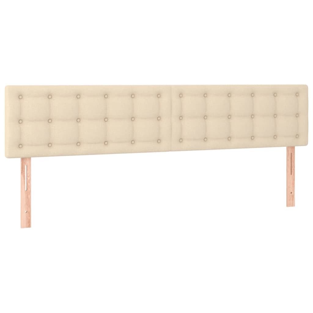 LED uzglavlje krem 200x5x78/88 cm od tkanine