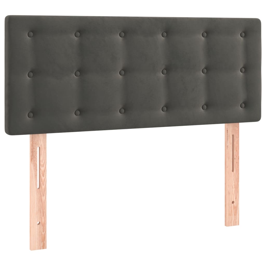 LED uzglavlje tamnosivo 80 x 5 x 78/88 cm baršunasto