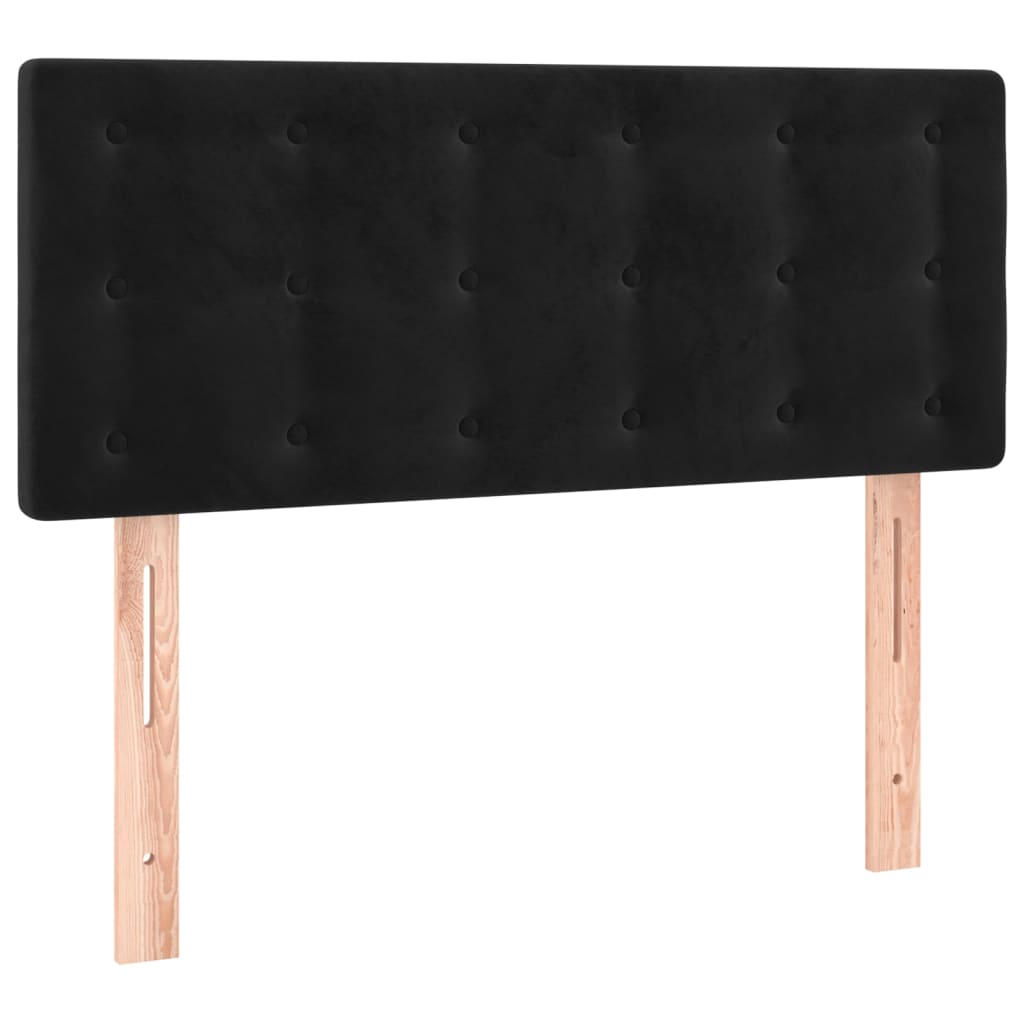 LED uzglavlje crno 80 x 5 x 78/88 cm baršunasto