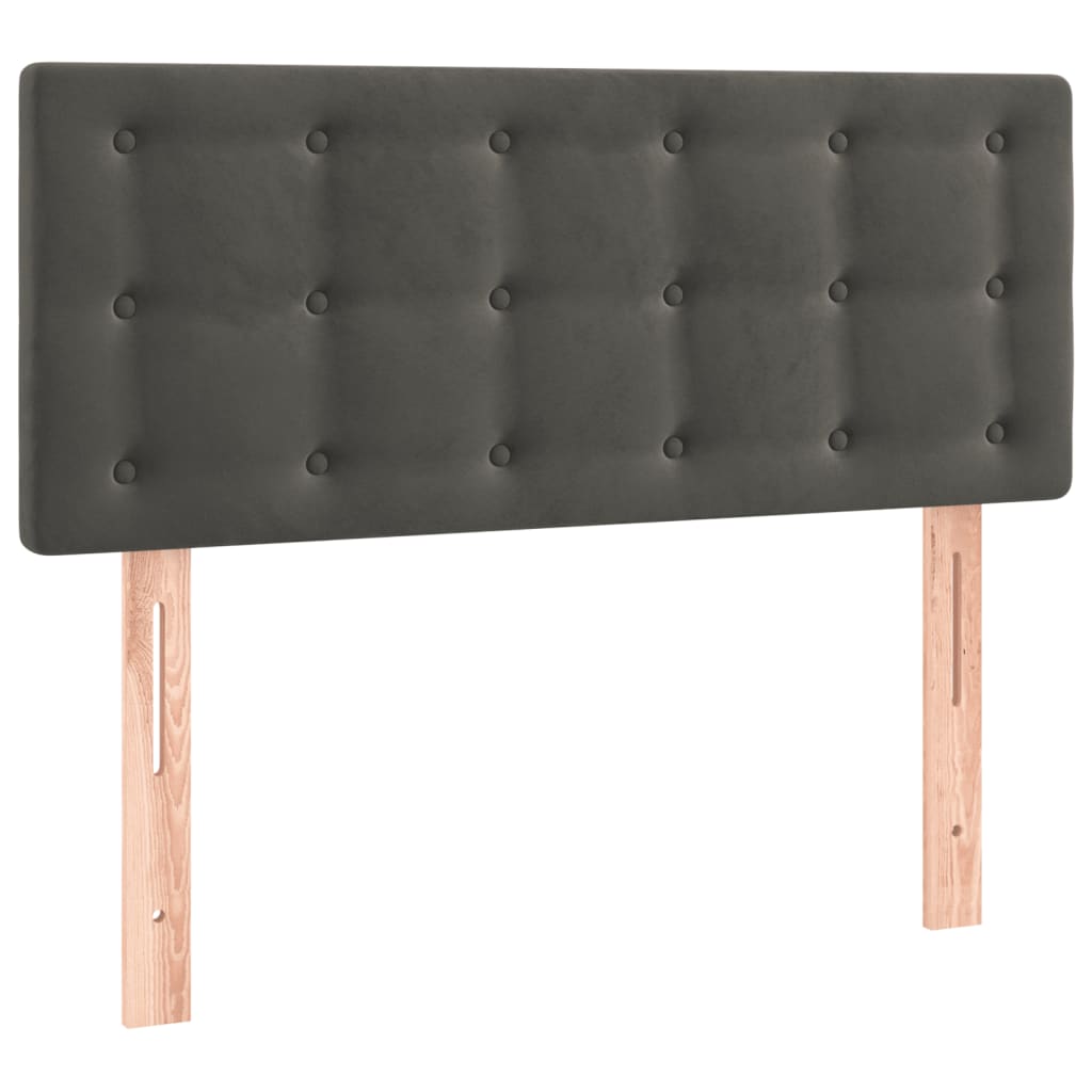 LED uzglavlje tamnosivo 100x5x78/88 cm baršunasto