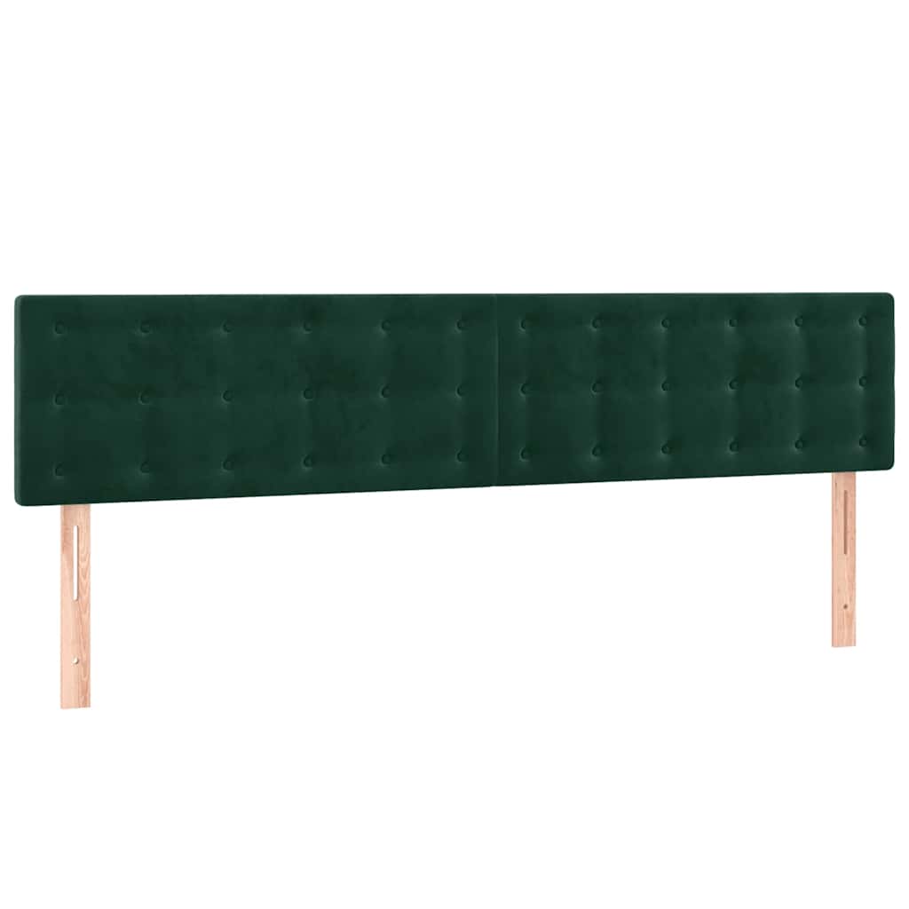 LED uzglavlje tamnozeleno 200x5x78/88 cm baršunasto