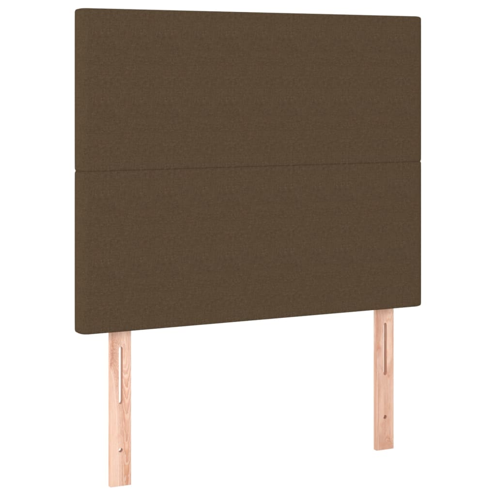 LED uzglavlje tamnosmeđe 80x5x118/128 cm od tkanine