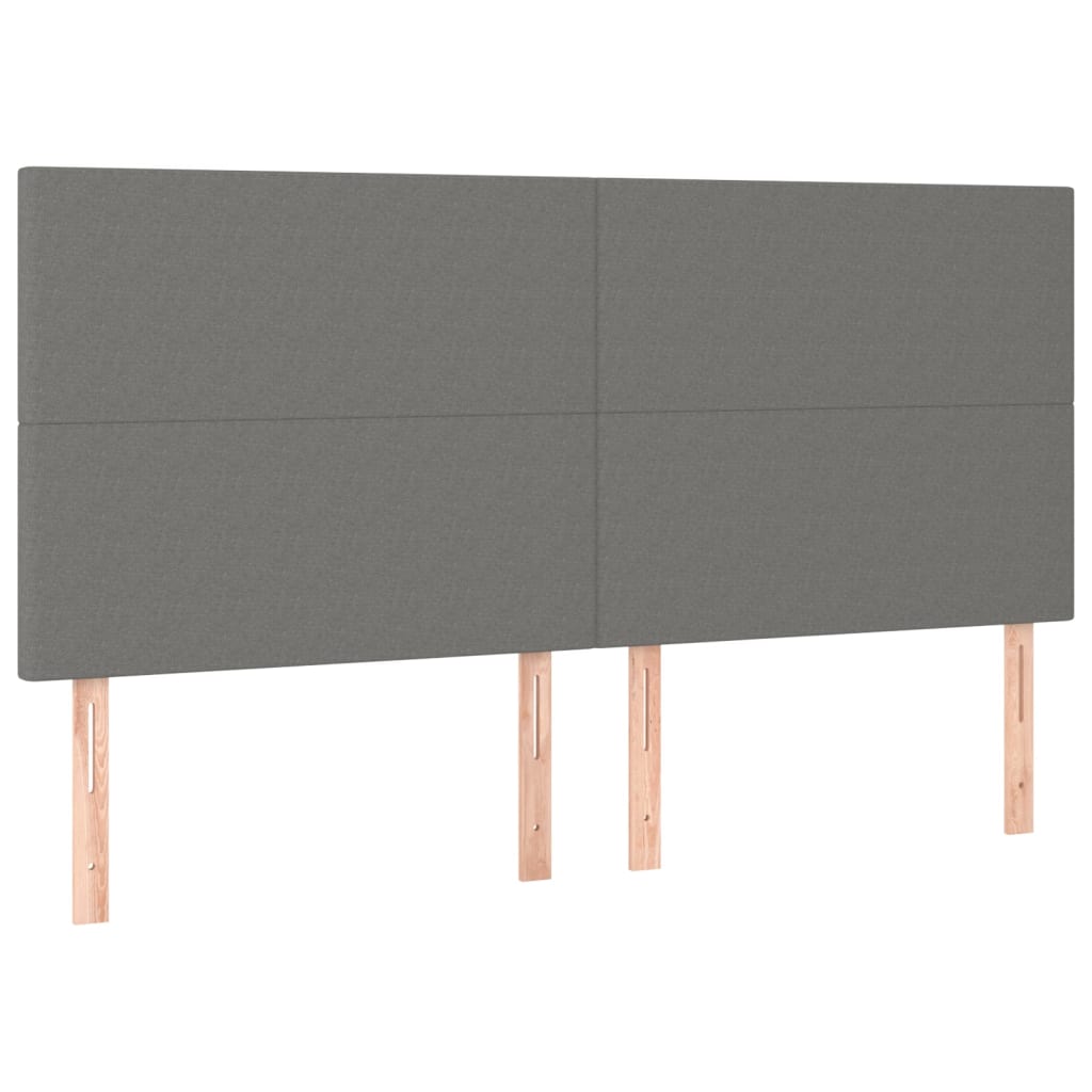 LED uzglavlje tamnosivo 180x5x118/128 cm od tkanine