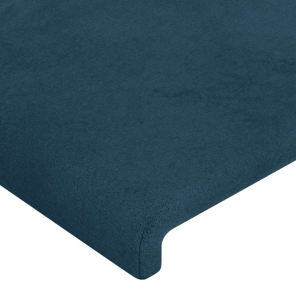 LED uzglavlje tamnoplavo 80x5x118/128 cm baršunasto