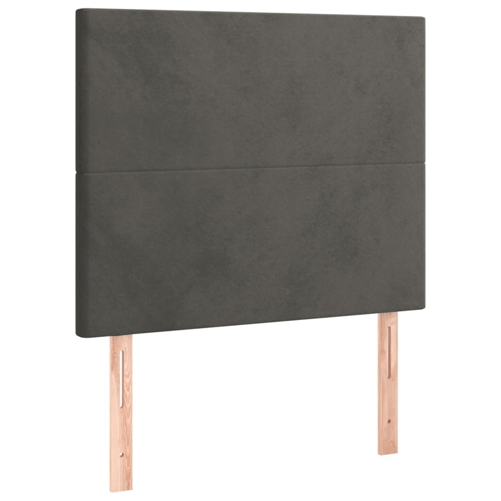 LED uzglavlje tamnosivo 90x5x118/128 cm baršunasto