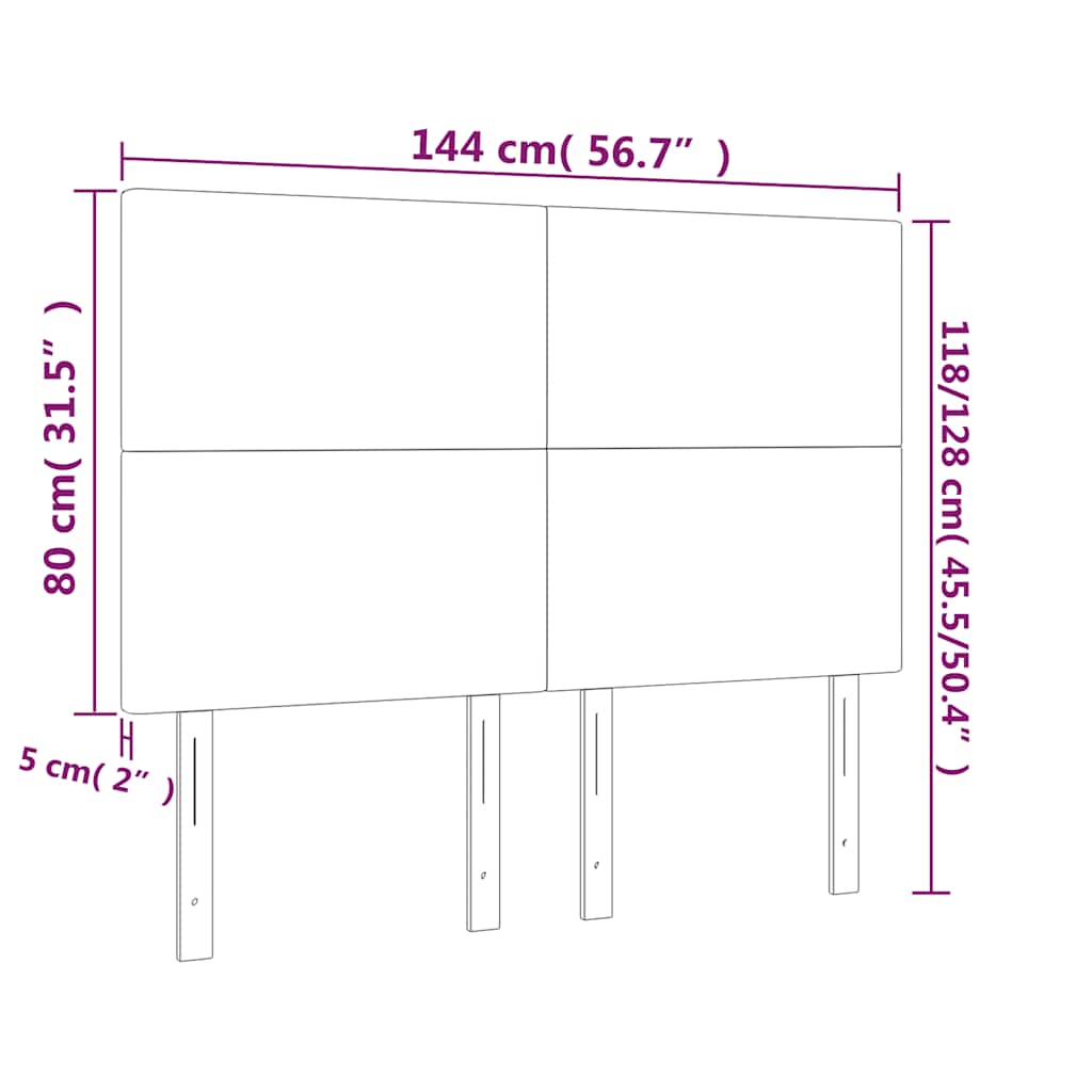 LED uzglavlje tamnozeleno 144x5x118/128 cm baršunasto