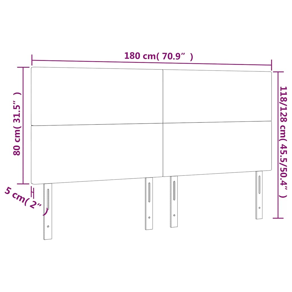 LED uzglavlje tamnozeleno 180x5x118/128 cm baršunasto