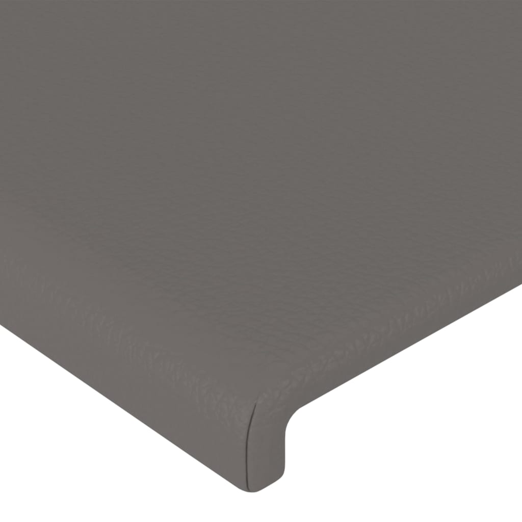 LED uzglavlje sivo 144x5x118/128 cm od umjetne kože
