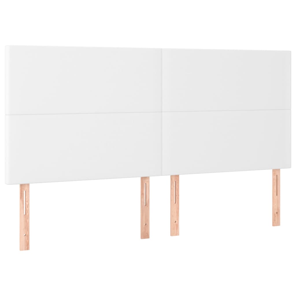 LED uzglavlje bijelo 180x5x118/128 cm od umjetne kože