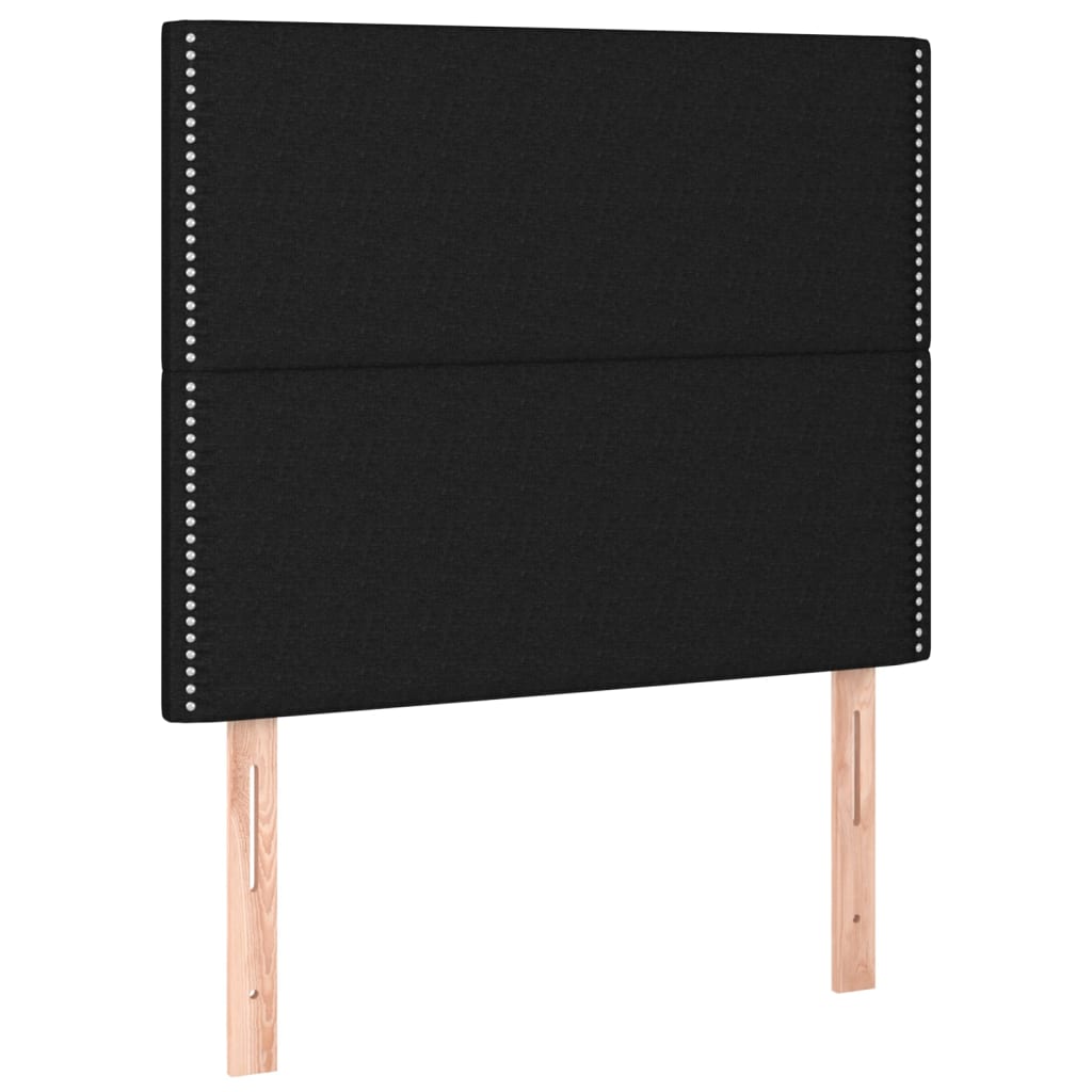 LED uzglavlje crno 80x5x118/128 cm od tkanine
