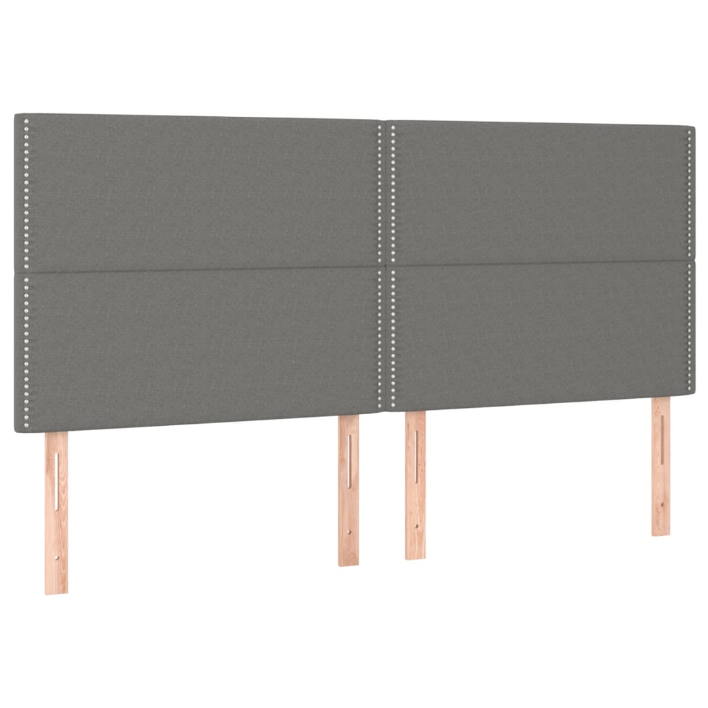 LED uzglavlje tamnosivo 180x5x118/128 cm od tkanine