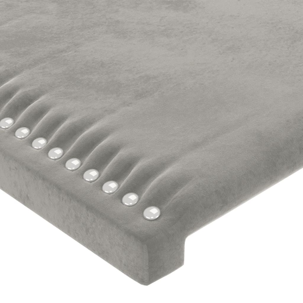 LED uzglavlje svjetlosivo 200x5x118/128 cm baršunasto