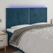 LED uzglavlje tamnoplavo 200x5x118/128 cm od tkanine