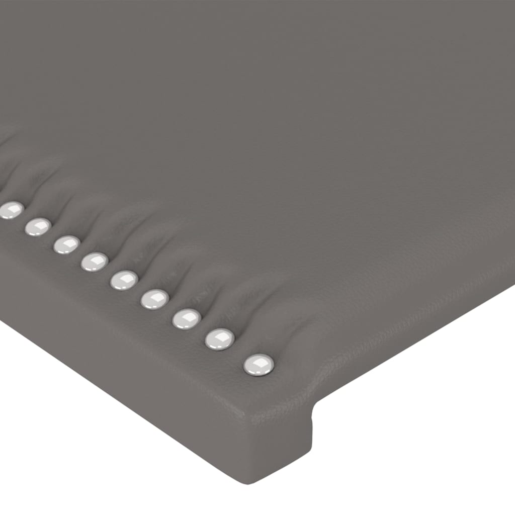 LED uzglavlje sivo 200x5x118/128 cm od umjetne kože