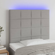 LED uzglavlje svjetlosivo 100x5x118/128 cm od tkanine