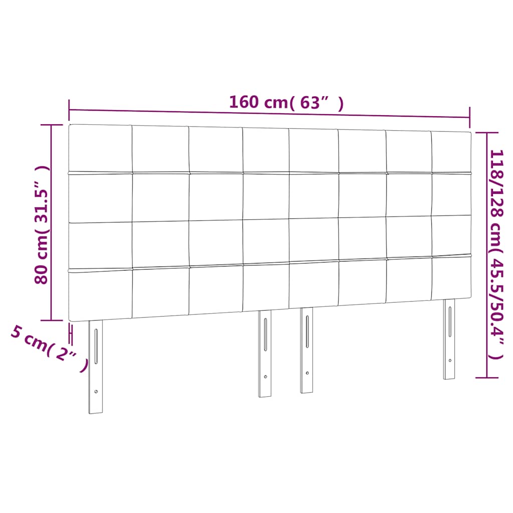 LED uzglavlje tamnozeleno 160x5x118/128 cm baršunasto