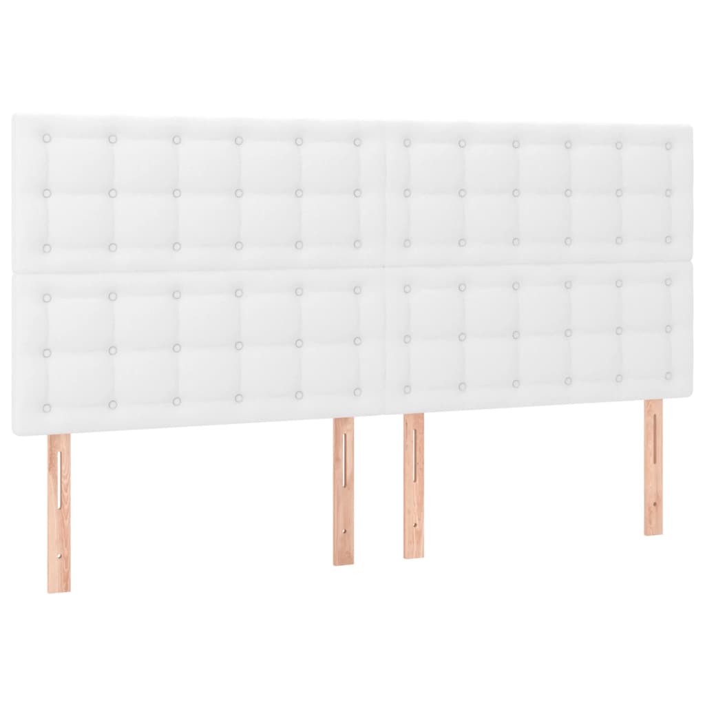 LED uzglavlje bijelo 180x5x118/128 cm od umjetne kože
