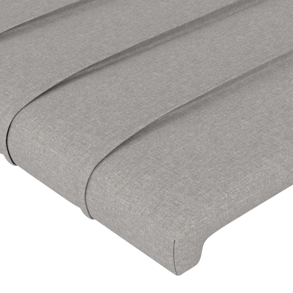 LED uzglavlje svjetlosivo 200x5x118/128 cm od tkanine