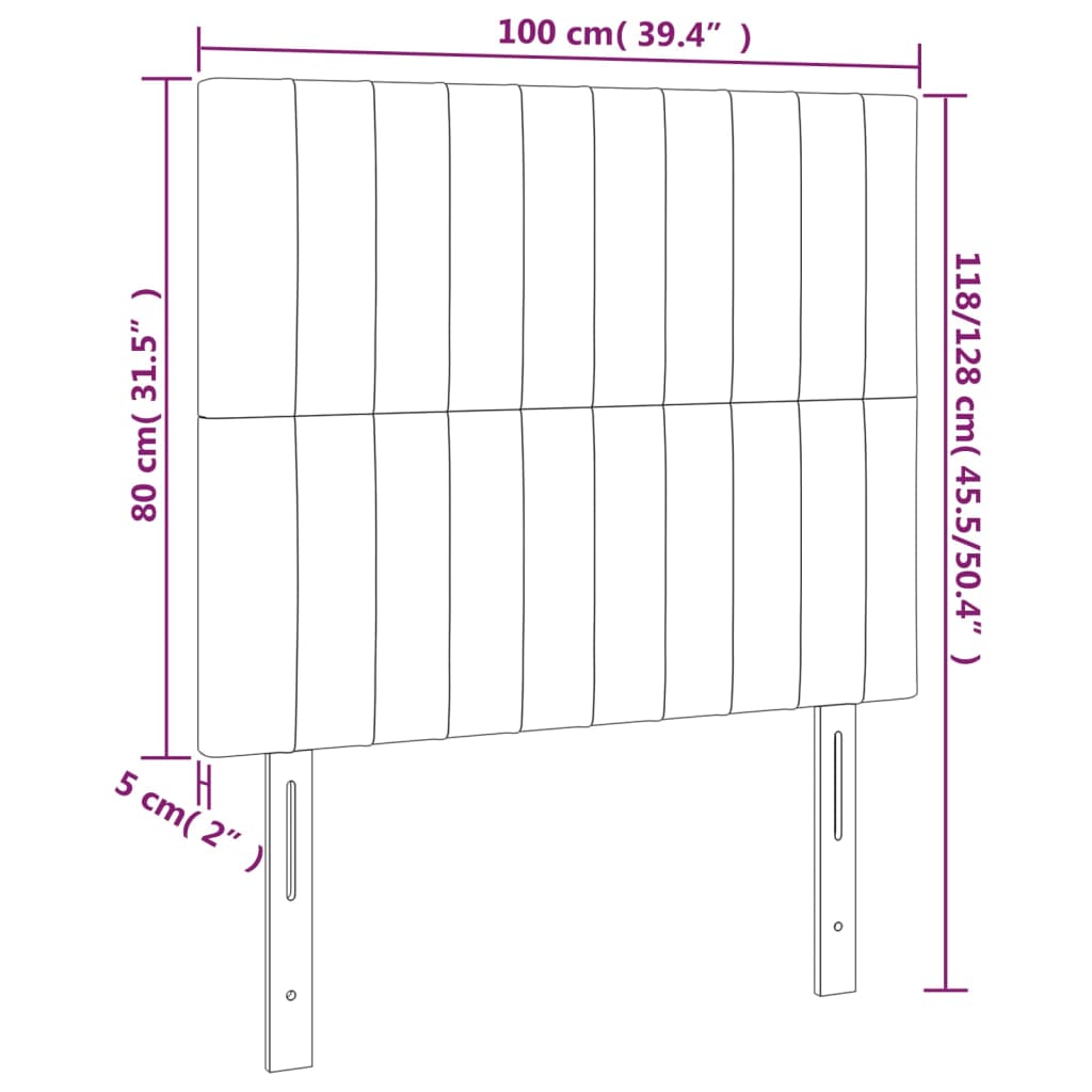 LED uzglavlje plavo 100x5x118/128 cm od tkanine