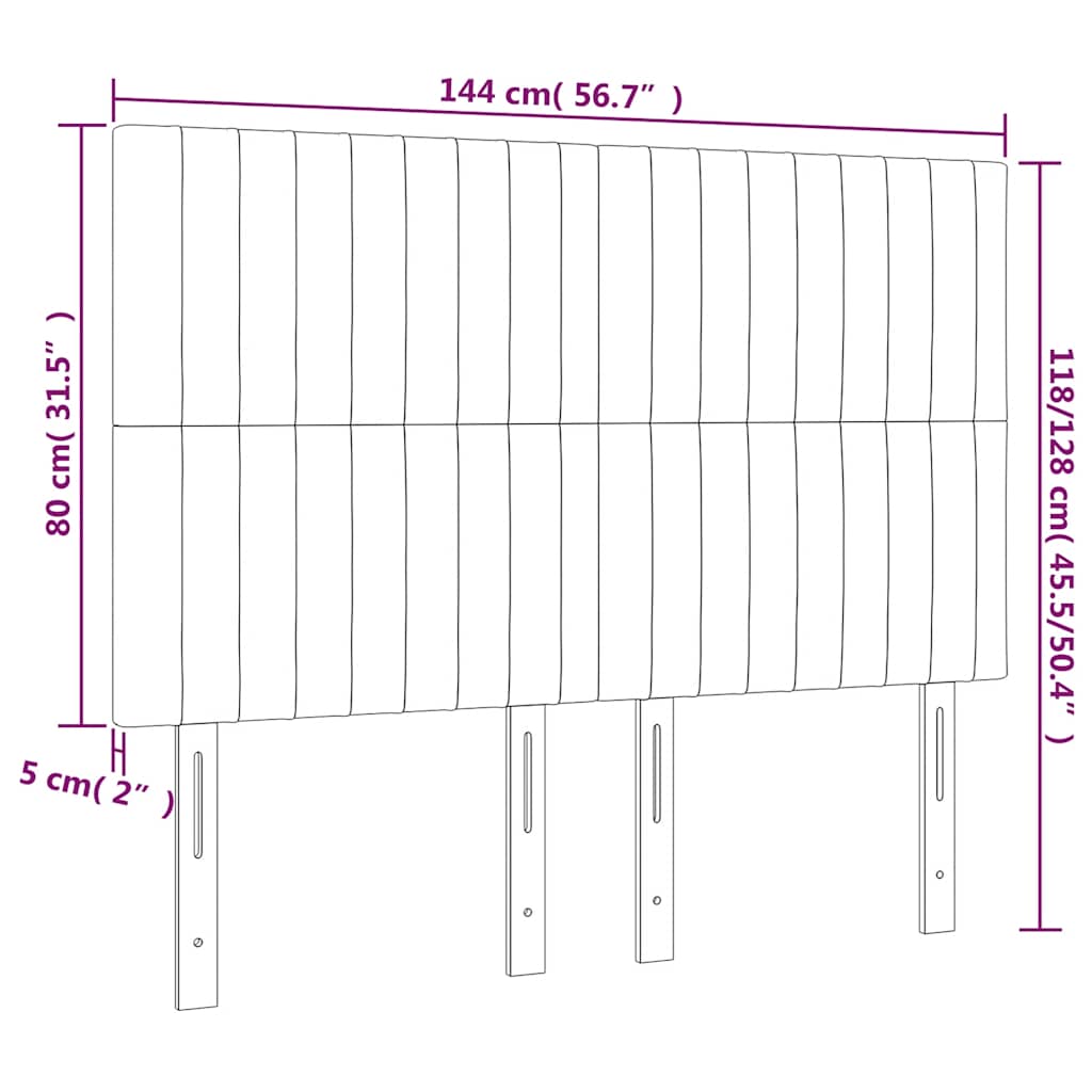 LED uzglavlje tamnozeleno 144x5x118/128 cm baršunasto